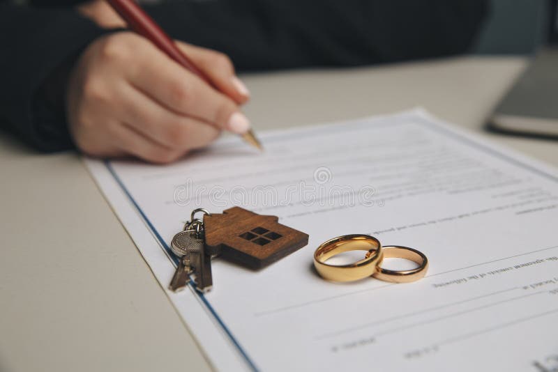 It Was Just A Contract Marriage Woman Signing Marriage Contract, Closeup Stock Image - Image of civil