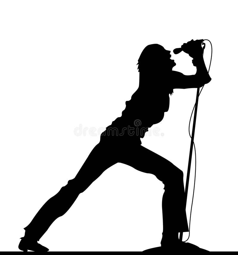 A Woman Singing Her Lungs Out. Woman singing vectors