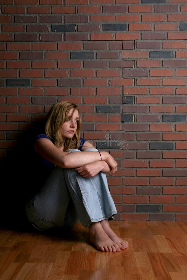 Woman sitting alone