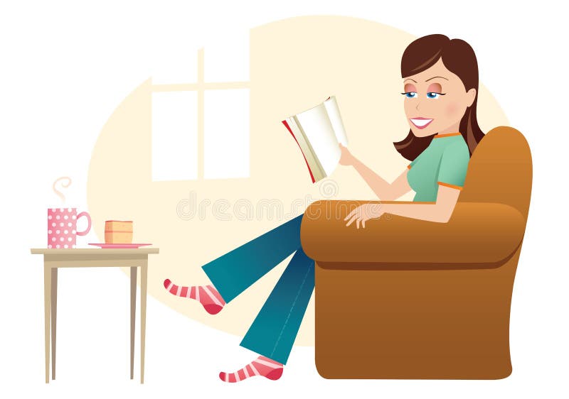 Young Boy Cartoon Reading Book Stock Vector - Illustration of story ...