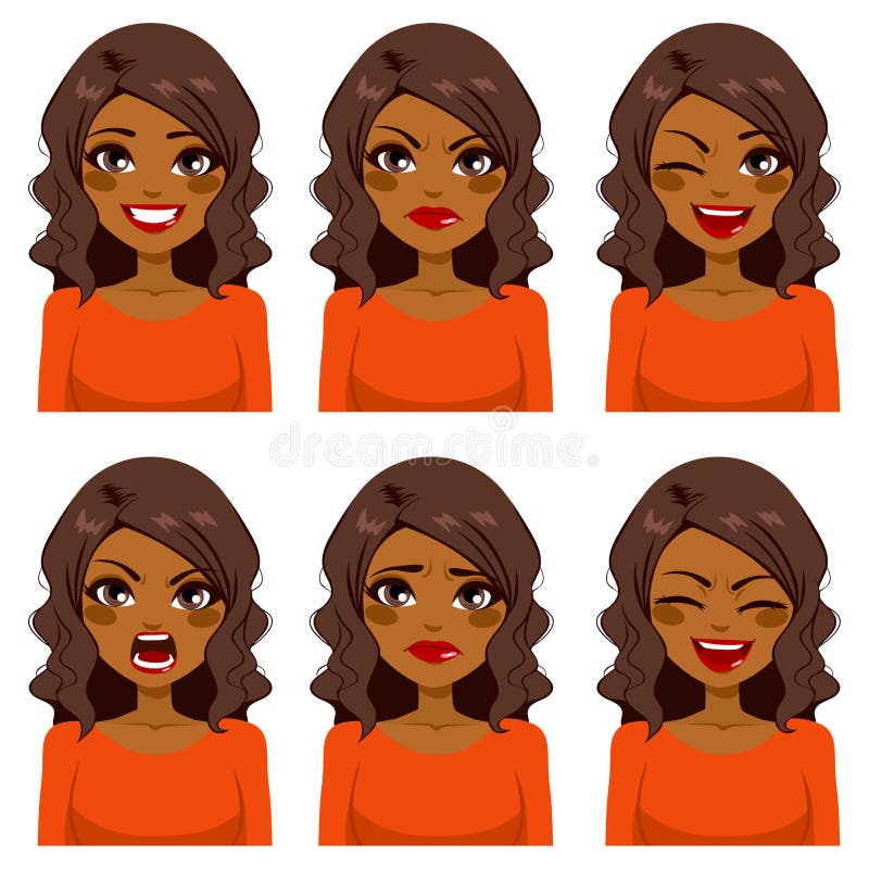 Free Woman Six Face Expressions Royalty Free Stock Photo - 67499905
