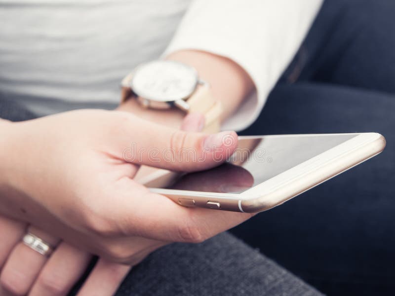 Woman with smartphone