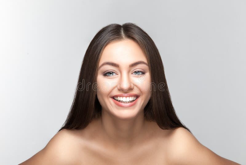 Woman smile. Teeth whitening. Dental care. royalty free stock image Woman smile. Teeth whitening. Dental care. royalty free stock image