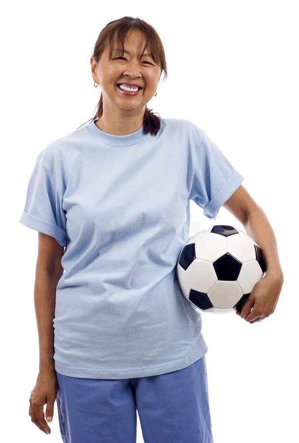 Woman with Soccer Ball