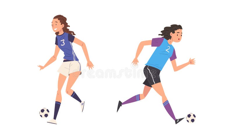 Soccer Player Passing Ball Stock Illustrations – 297 Soccer Player ...