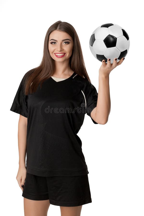 Woman Soccer Player on Stadium Stock Photo Image of person, sports