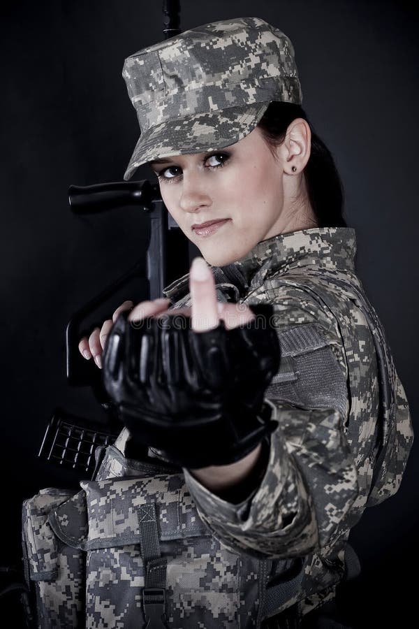 Woman Soldier stock image. Image of soldier, female 