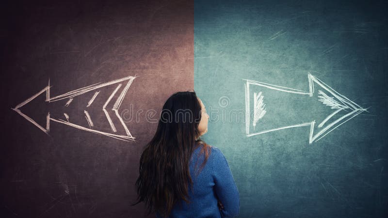 Woman split ways stock illustration Woman split ways stock illustration