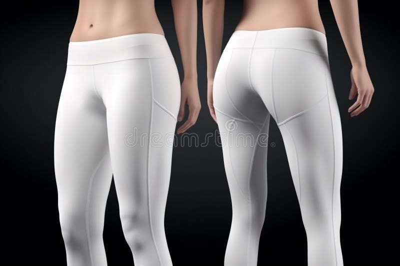 Y032 - PALM WHITE YOGA LEGGINGS READY DESIGN PRINTFUL TEMPLATE