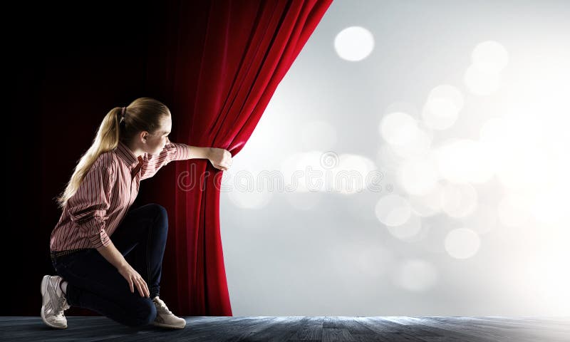 Woman at stage stock photography Woman at stage stock photography