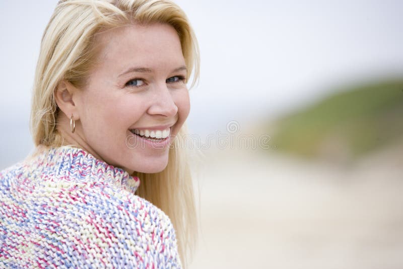 Woman standing at beach royalty free stock image Woman standing at beach royalty free stock image