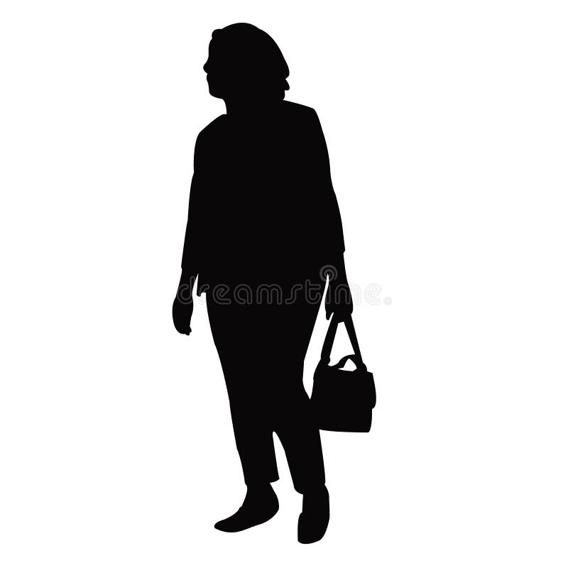 A Woman Standing, Body Silhouette Vector Stock Vector - Illustration of ...