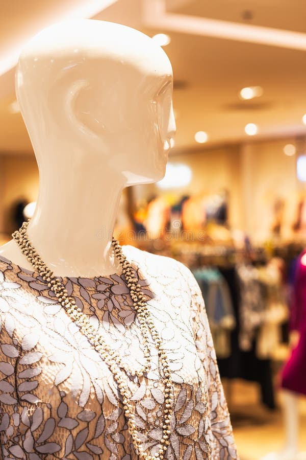 The Woman Statue in Fashion Costume To Show in Fashion Mall, Central Pinklao Boromarajonani Road