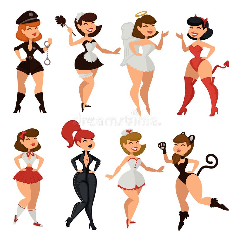 Woman Girl Striptease Clothes Vector Cartoon Stock Vector - Illustration of  hair, girl: 124308230
