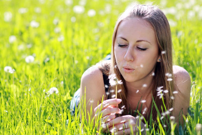 Woman in summer park