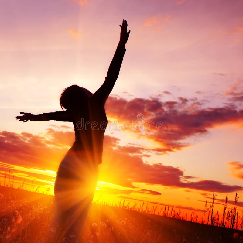 Silhouette Photo of Woman Holding Lights · Free Stock Photo