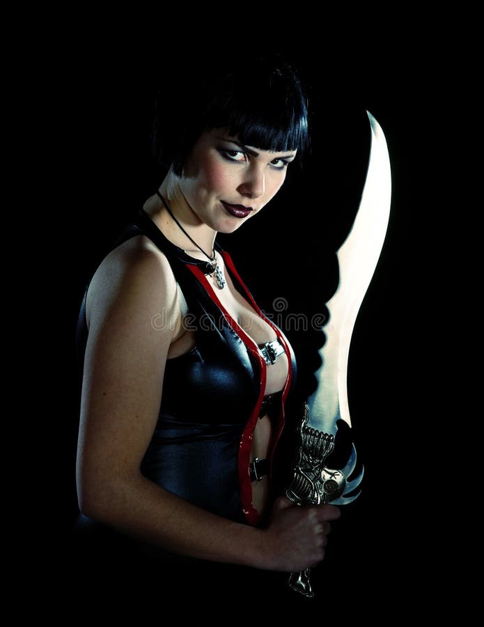 Woman with sword stock images Woman with sword stock images