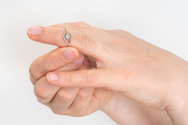 Woman Take Off Wedding Ring Stock Image Image of couple, divorcement