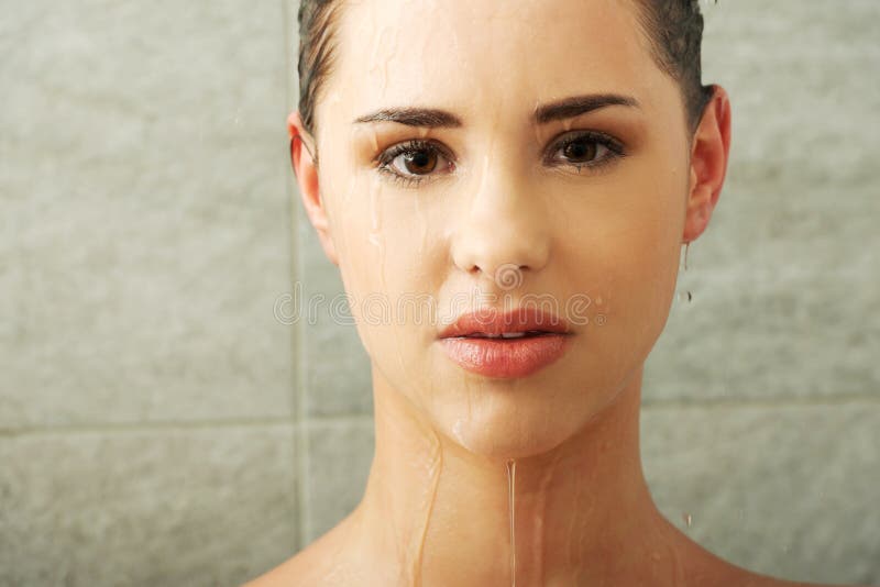 Woman Taking Shower Stock Image Image Of Rain Pure 45111197 