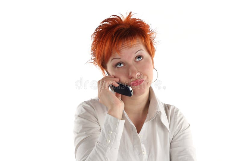 Woman talking by mobile phone