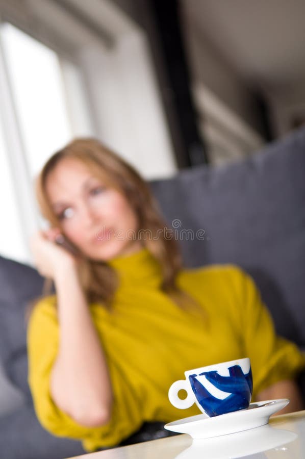 Woman talks on the phone