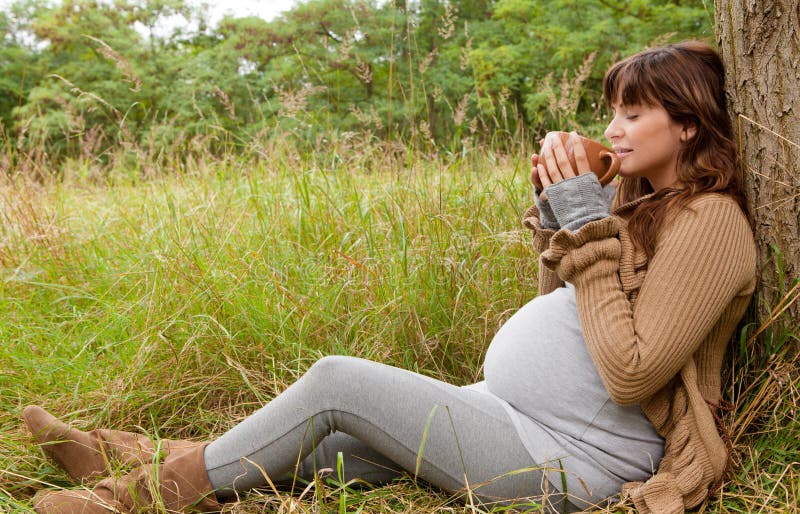 Woman tea nature