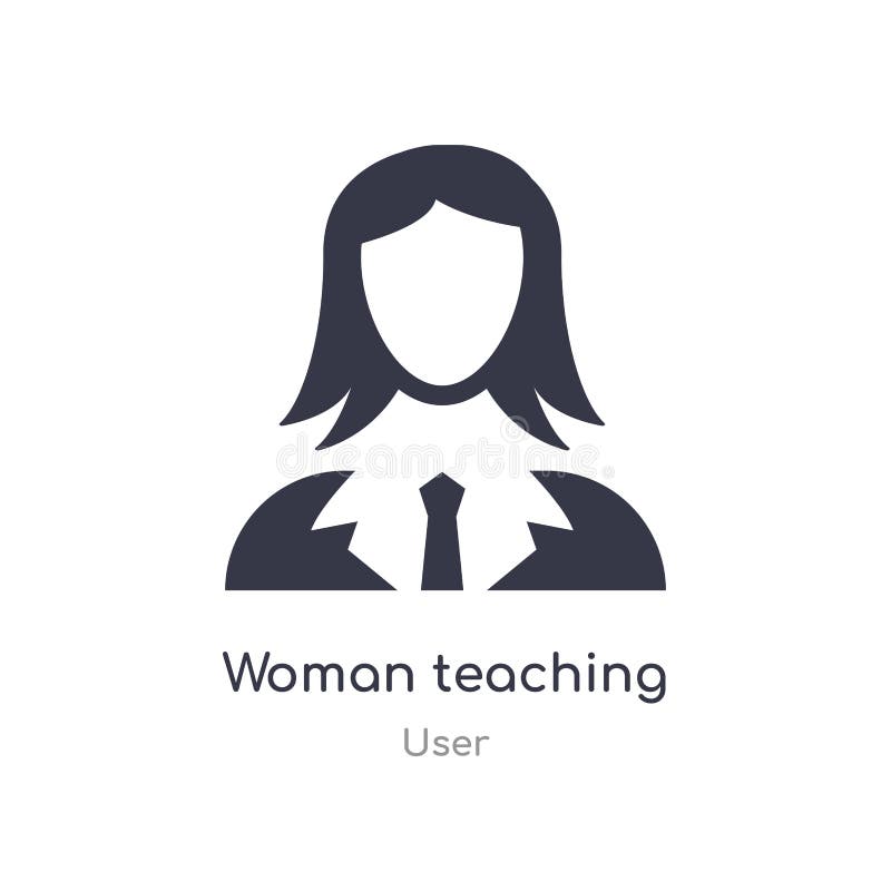 woman teaching icon. isolated woman teaching icon vector illustration from user collection. editable sing symbol can be use for web site and mobile app