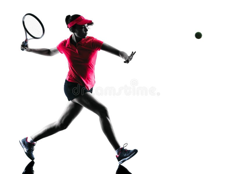 Woman tennis player sadness silhouette royalty free stock image Woman tennis player sadness silhouette royalty free stock image