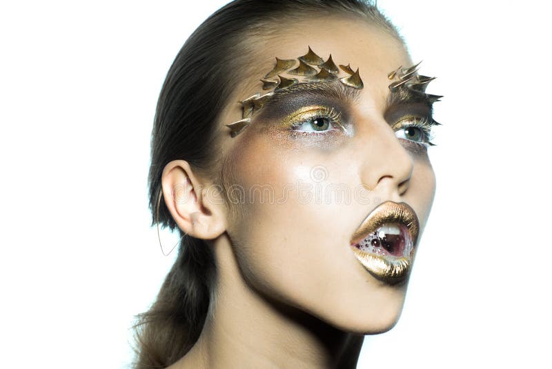 Woman with thorn makeup stock photo. Image of concepts - 63014128