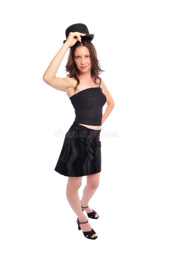 Woman tipping her hard hat stock image. Image of repair 24232093