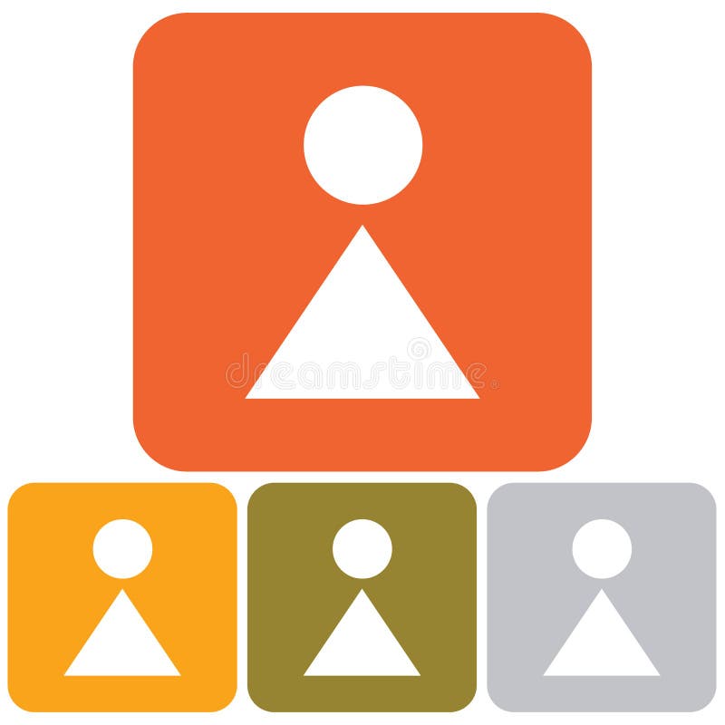 Woman Toilet icons set stock illustration