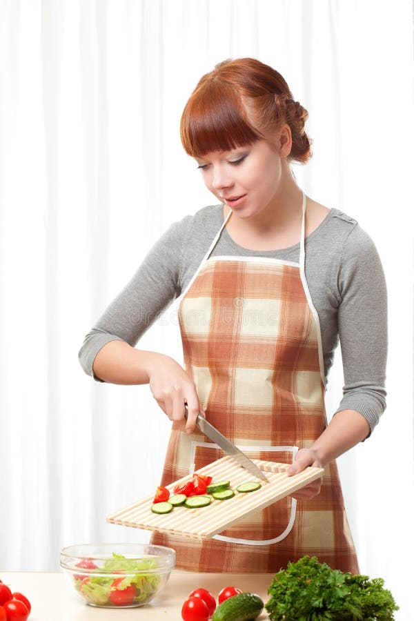 Woman with tomatoes