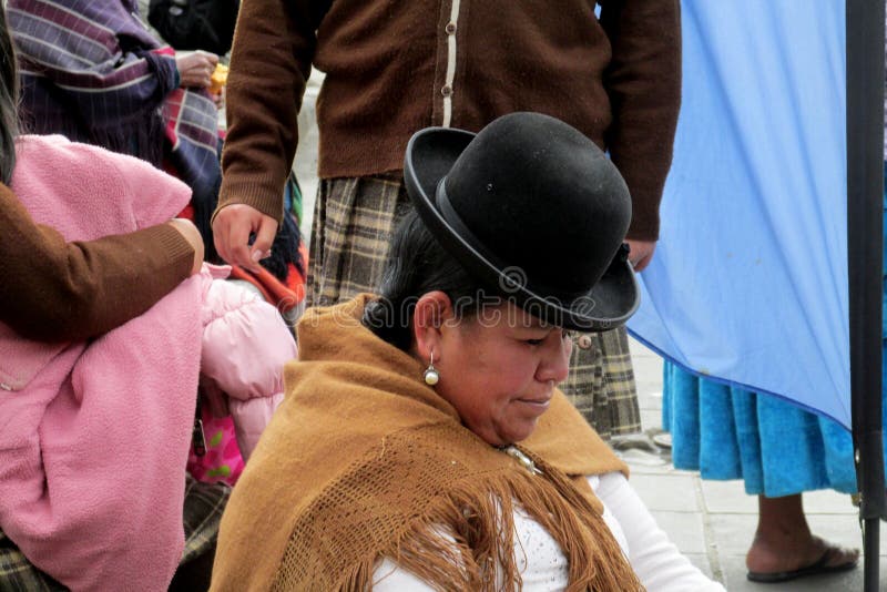 Women In Traditional Bolivian Hat Editorial Stock Photo Image Of Eyes