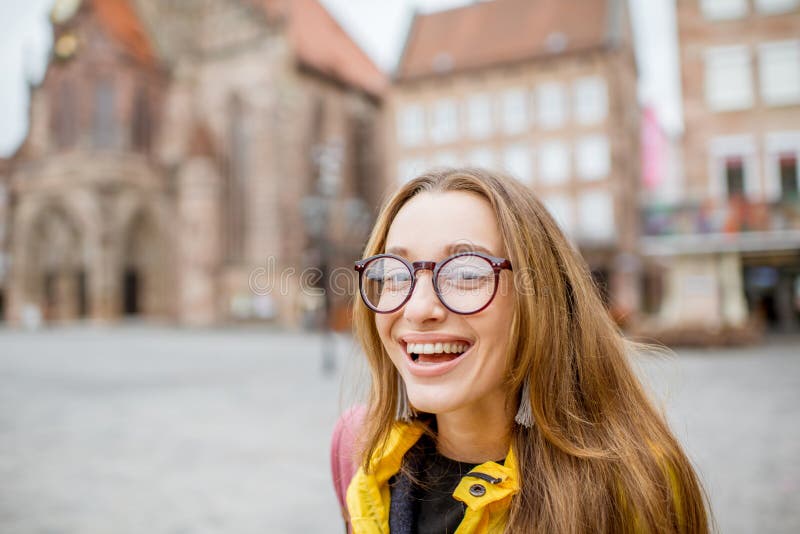 Woman Traveling In Nurnberg City Germany Stock Image Image Of Woman