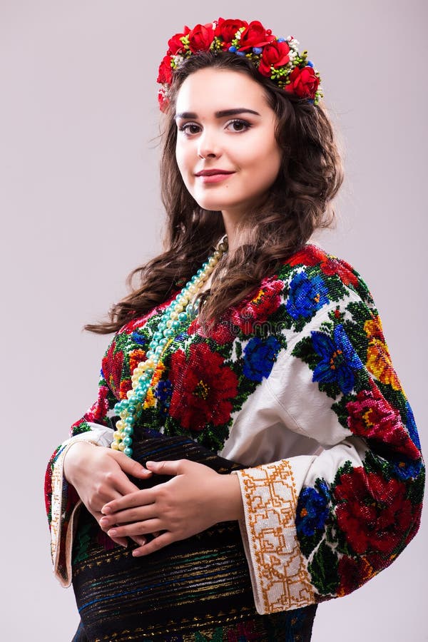 Woman in Ukraine National Dress Stock Photo - Image of folklore ...