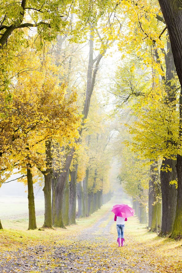 Woman with umbrella