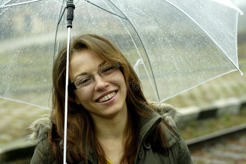 Woman with umbrella