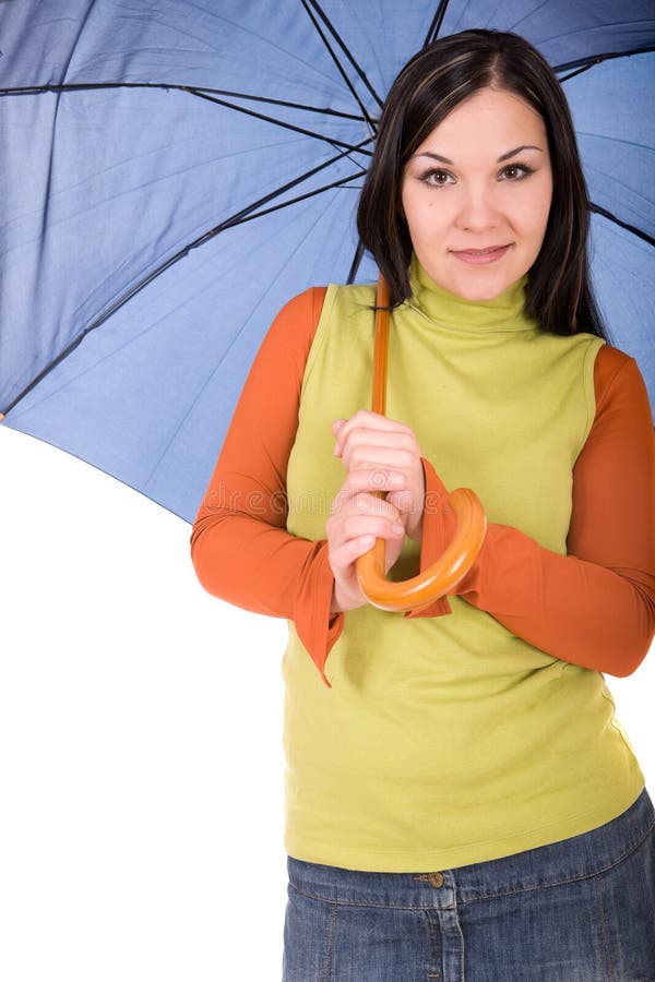 Woman with umbrella stock photo. Image of fall, attractive 7204180