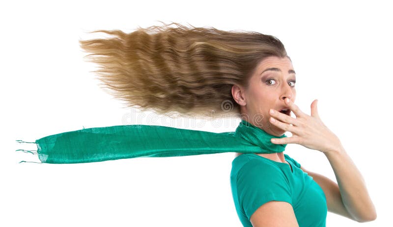 Woman under time pressure stock photography