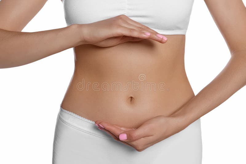 Closeup View Woman Holding Her Stomach Showing Cellulite Underwear Stock  Photo by ©Wirestock 499070018