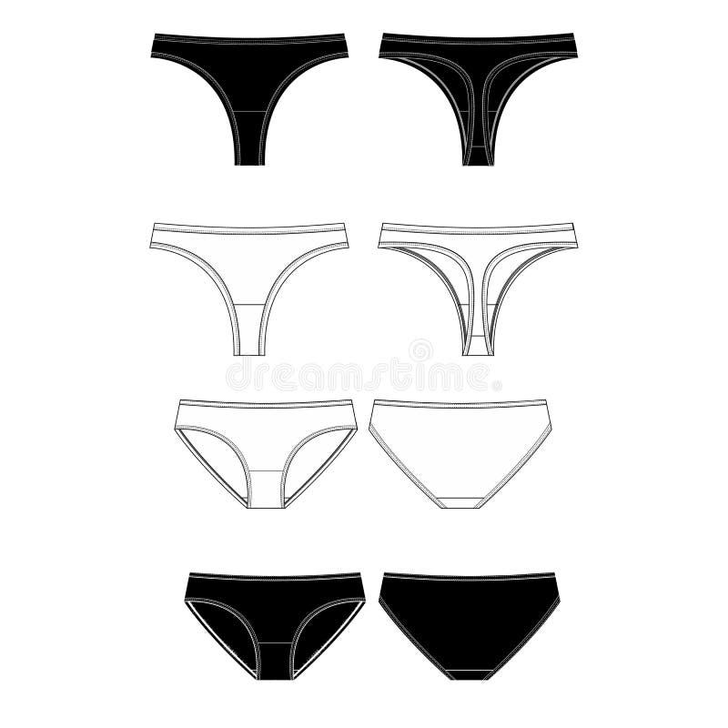 Underwear women Free Stock Vectors