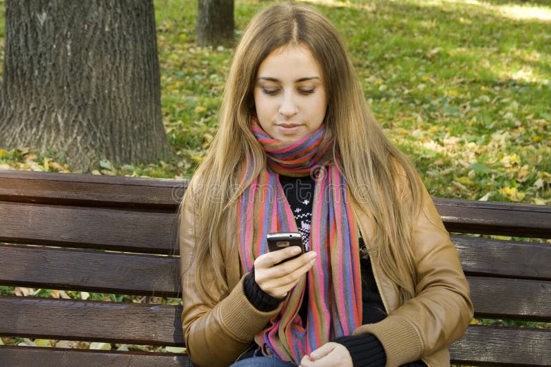 Woman using cell phone