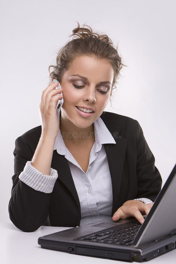 Woman using a laptop computer