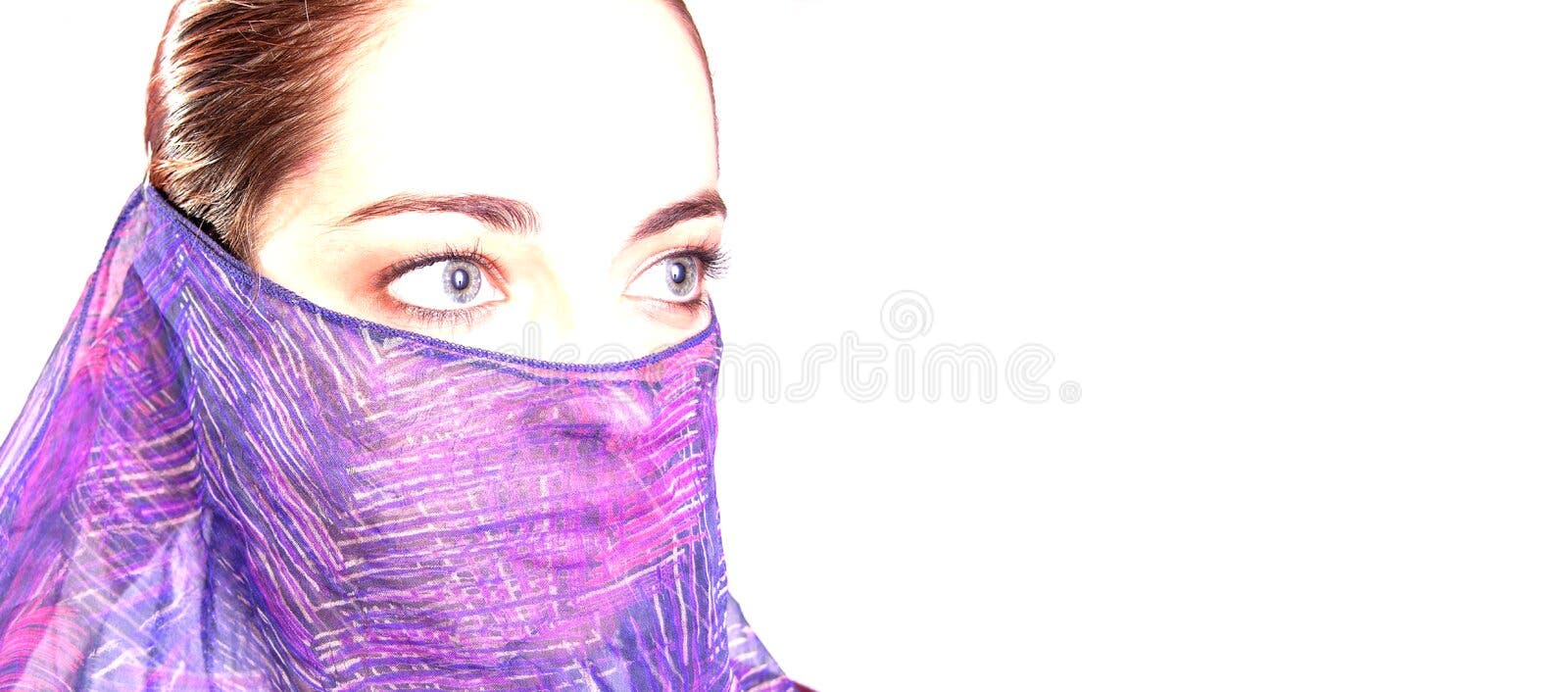 Woman with veil royalty free stock photography