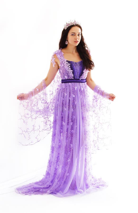 Woman in violet dress stock photography Woman in violet dress stock photography