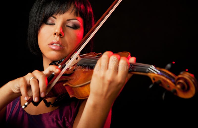 Woman violinist stock photo. Image of sensual, person 11446792
