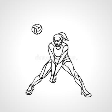 Volleyball Spike Silhouette Stock Illustrations – 182 Volleyball Spike ...