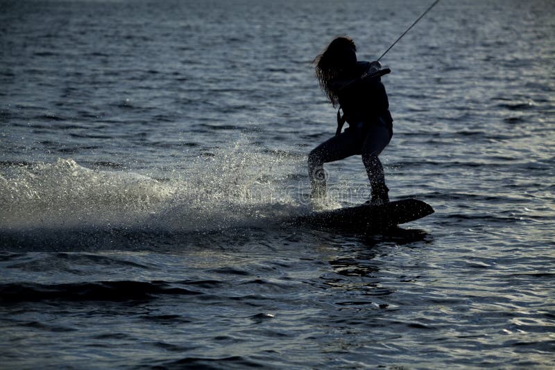 Woman wakeboard