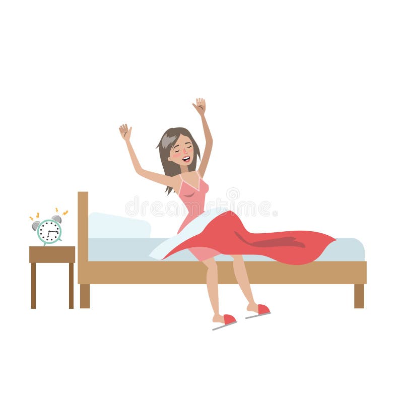 Woman Stretching before Workout. Side Reach Exercise Stock Vector -  Illustration of fitness, happy: 153890361