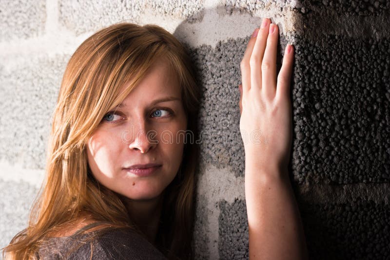 Woman and wall